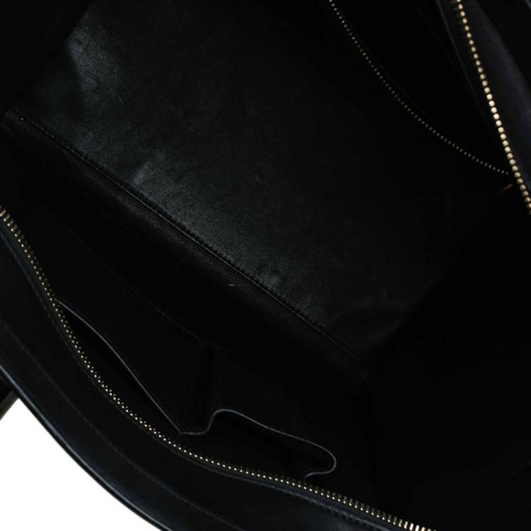 Pre Owned Celine Black Python and Leather Mini Luggage Tote