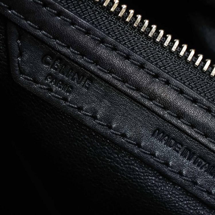 Pre Owned Celine Black Python and Leather Mini Luggage Tote