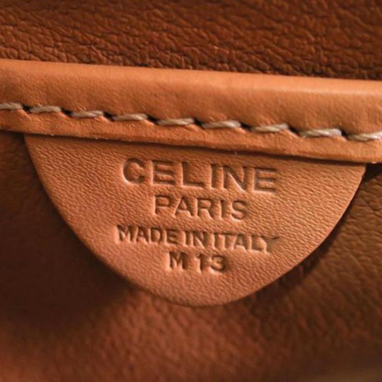 مملوكة مسبقًا Celine Brown Macadam Canvas/Leather Vintage Top Handle Bag