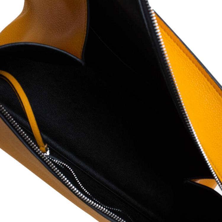 Pre Owned Céline Yellow Leather Small Edge Bag