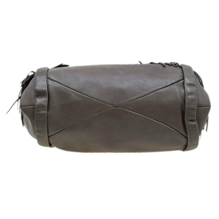 Pre Owned Celine Sage Green Leather Dimitri Hobo