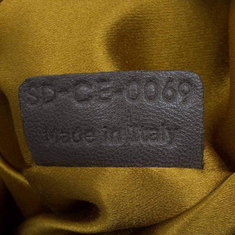 Pre Owned Celine Sage Green Leather Dimitri Hobo