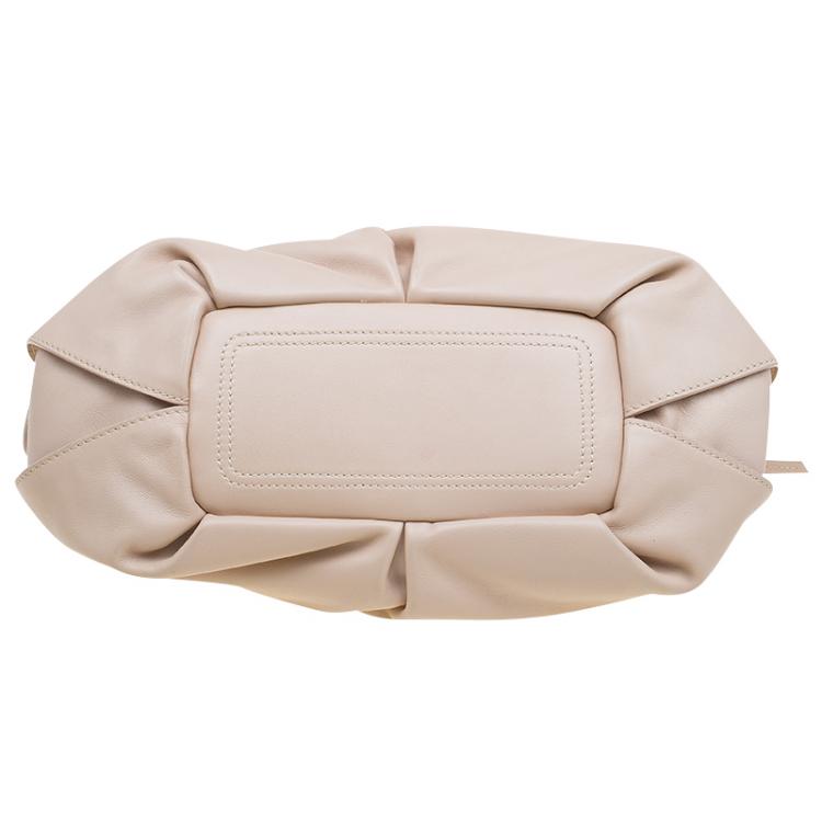 Pre Owned Celine Beige Leather Large Bittersweet Hobo