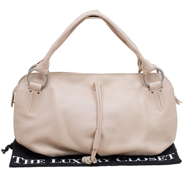 Pre Owned Celine Beige Leather Large Bittersweet Hobo