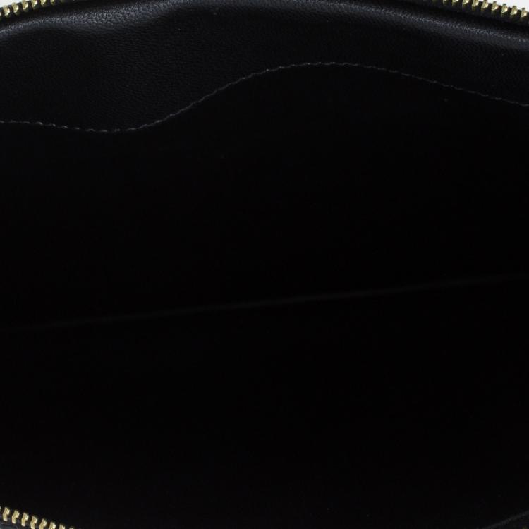 Pre Owned Celine Bi Color Leather Large Coeur Clutch