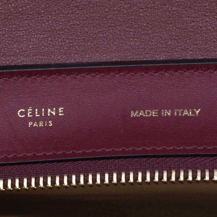 Pre Owned Celine Tri Color Leather and Suede Medium Trapeze Tote