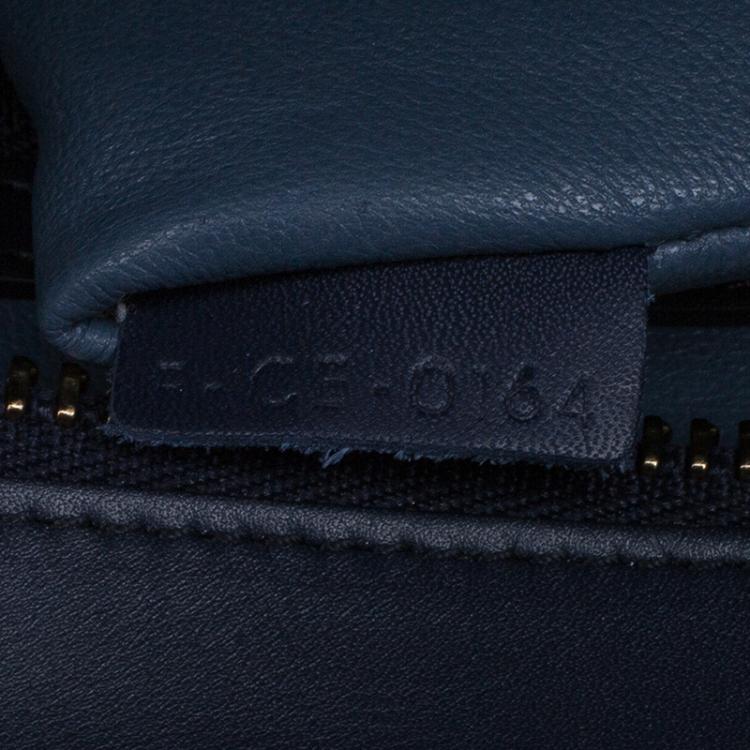 Pre Owned Celine Tricolor Leather Mini Luggage Tote