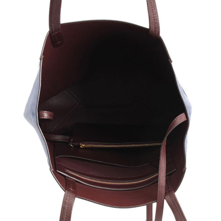 Pre Owned Celine Bicolor Leather Cabas Tote Bag