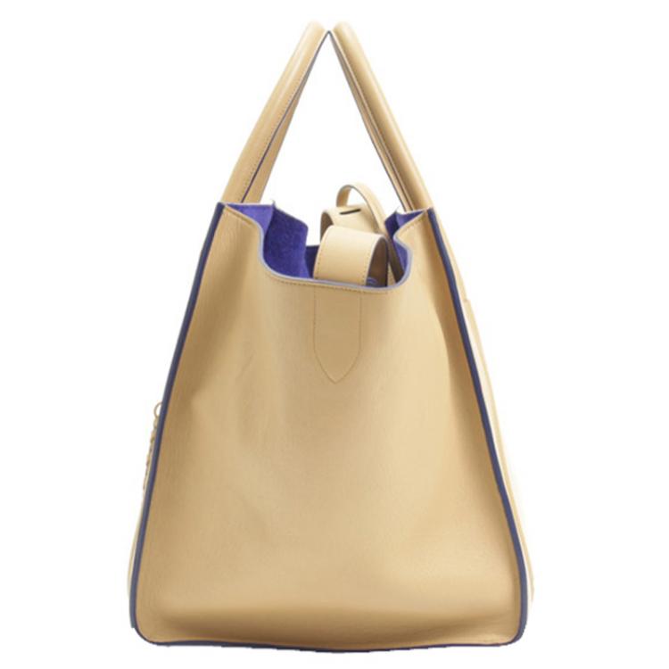 Pre Owned Celine Beige Leather Phantom Luggage Tote