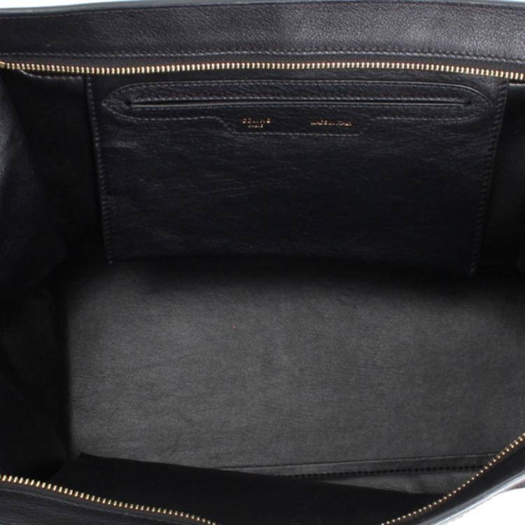 Pre Owned Celine Bicolor Canvas and Leather Trapeze Bag
