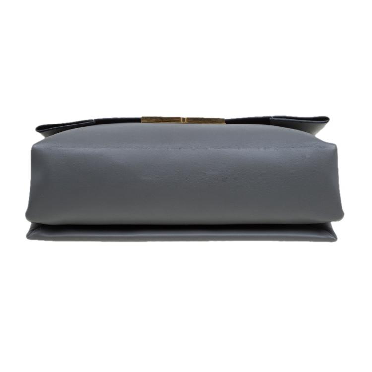 Pre Owned Celine Grey Leather Blade Shoulder Bag