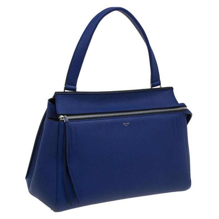 Pre Owned Celine Indigo Leather Small Edge Bag