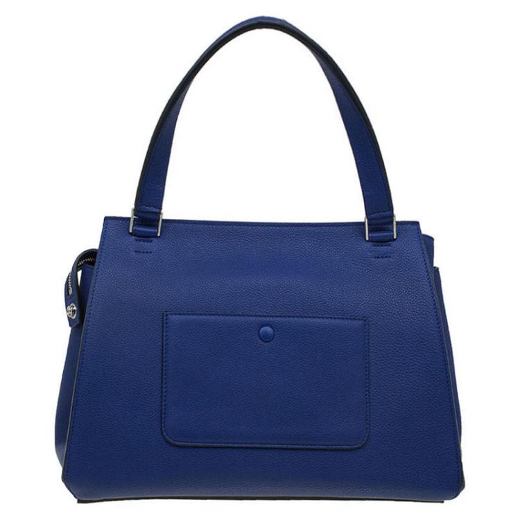 Pre Owned Celine Indigo Leather Small Edge Bag