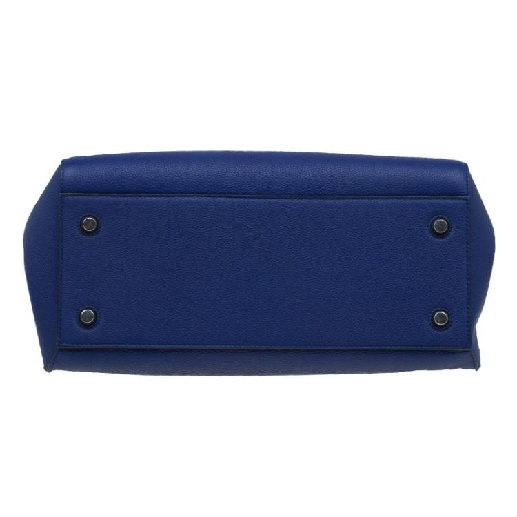 Pre Owned Celine Indigo Leather Small Edge Bag