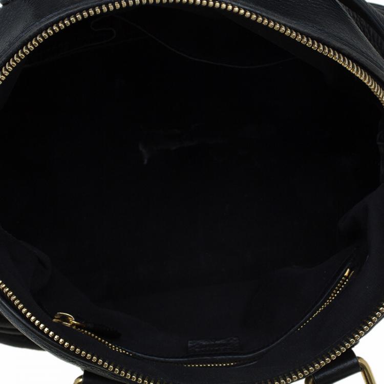 Pre Owned Celine Black Leather Bowling bag