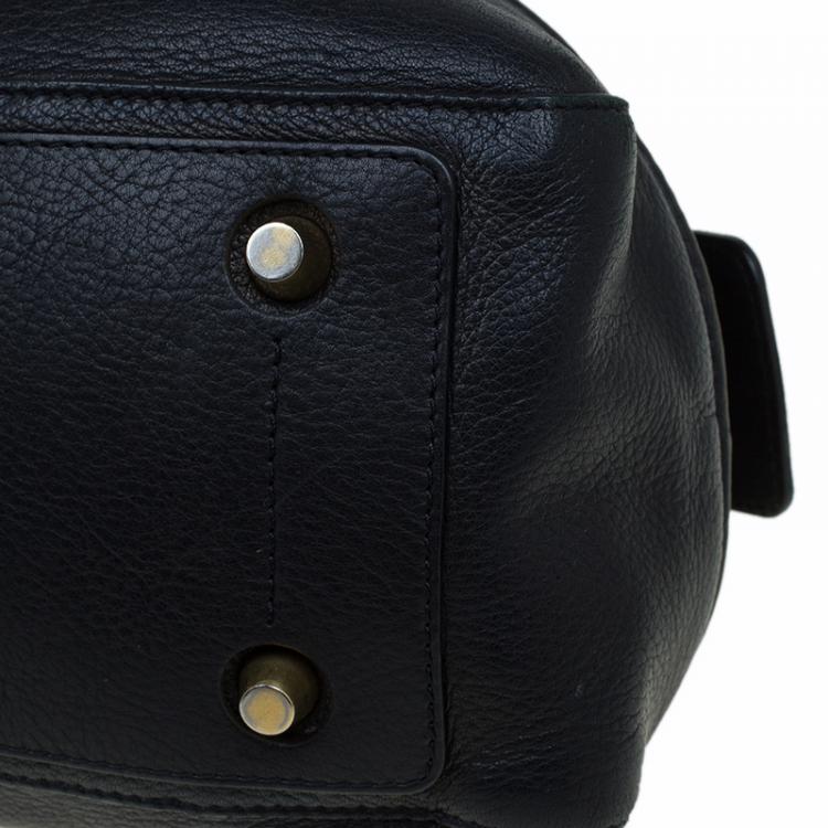 Pre Owned Celine Black Leather Bowling bag