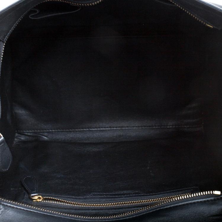 Pre Owned Celine Tri Color Suede and Leather Mini Luggage Tote