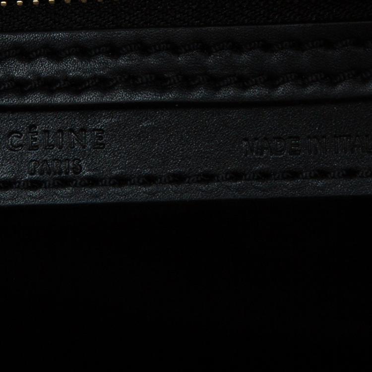 Pre Owned Celine Black Smooth Leather Micro Luggage Tote