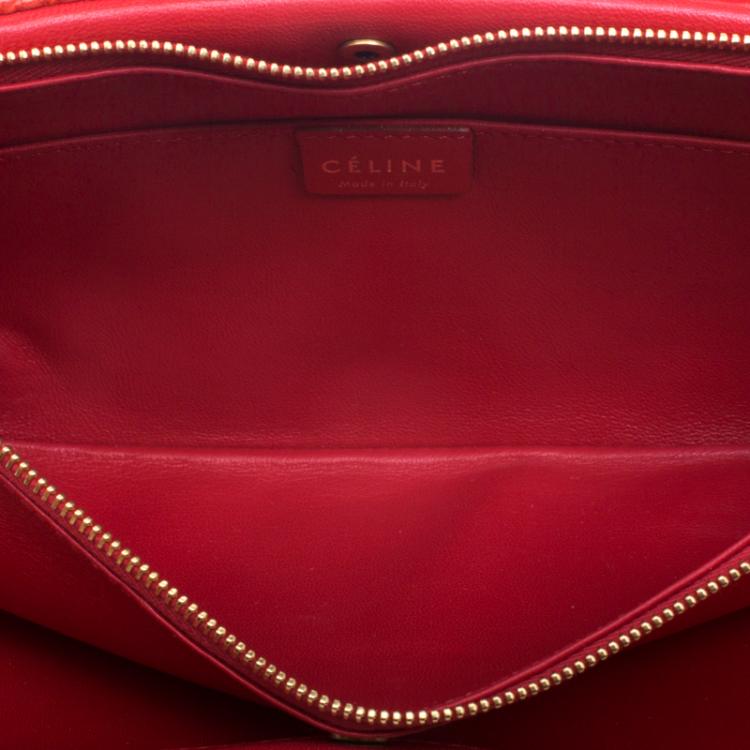 Pre Owned Celine Red Python Vis a Vis Evening Clutch
