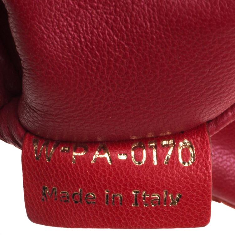 Pre Owned Celine Red Python Vis a Vis Evening Clutch