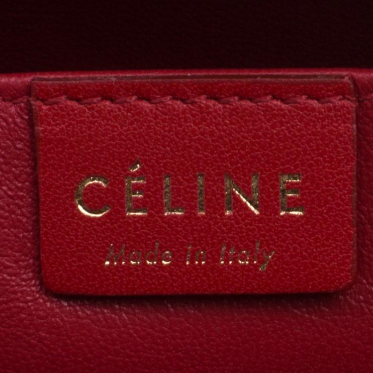 Pre Owned Celine Red Python Vis a Vis Evening Clutch