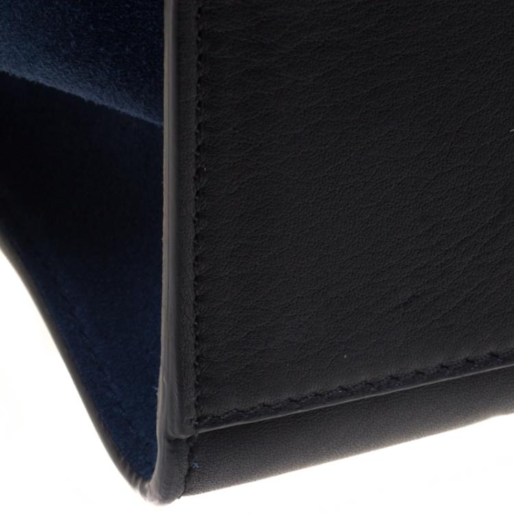 Pre Owned Celine Bi Color Python/Leather and Suede Medium Trapeze Tote