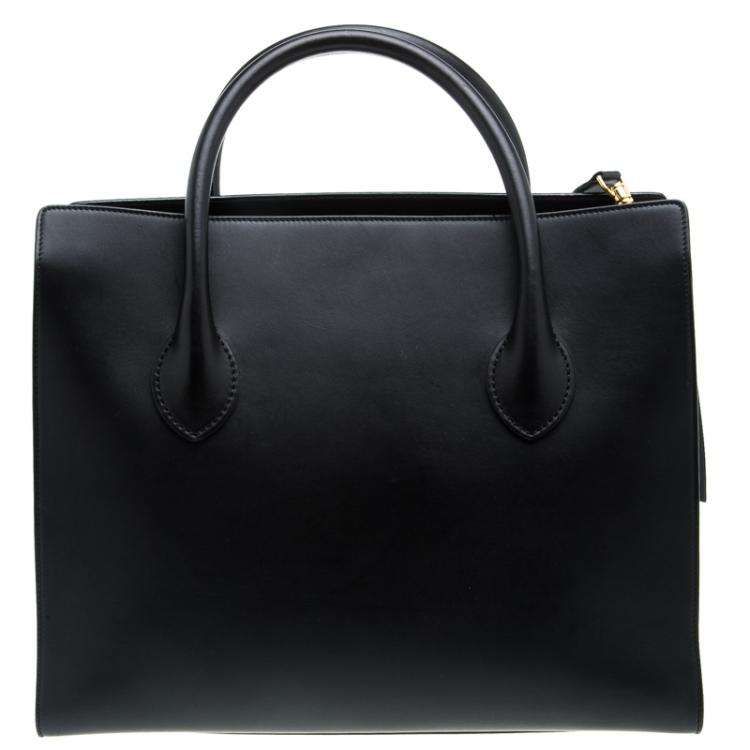 Pre Owned Celine Black Leather Boxy Tote
