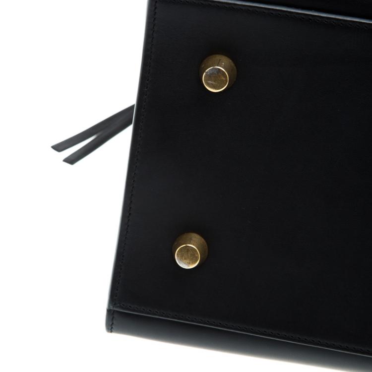 Pre Owned Celine Black Leather Boxy Tote