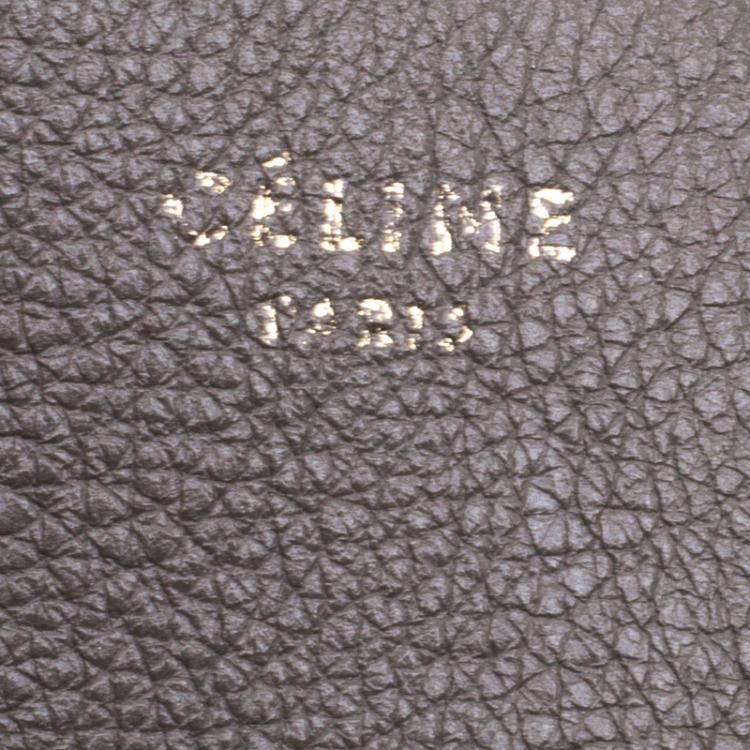 Pre Owned Celine Dark Grey Leather Blade Shoulder Bag