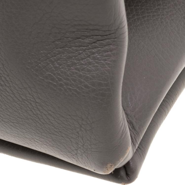 Pre Owned Celine Dark Grey Leather Blade Shoulder Bag