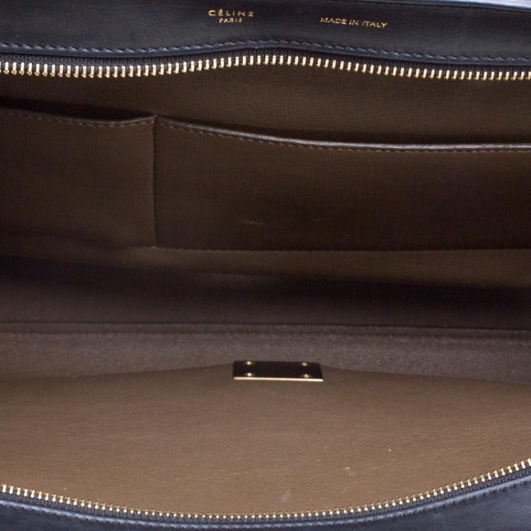 Pre Owned Celine Tri Color Leather and Suede Medium Trapeze Tote