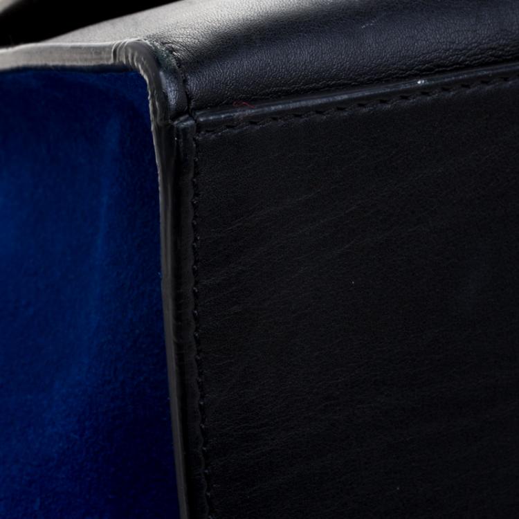 Pre Owned Celine Tri Color Leather and Suede Medium Trapeze Tote