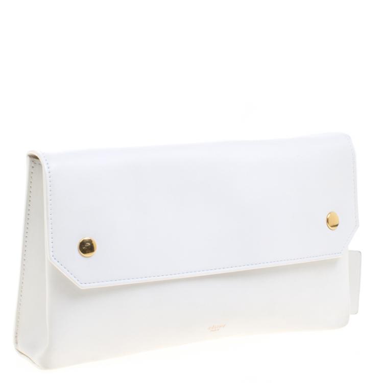 Pre Owned Celine White Leather Bum Waist Bag
