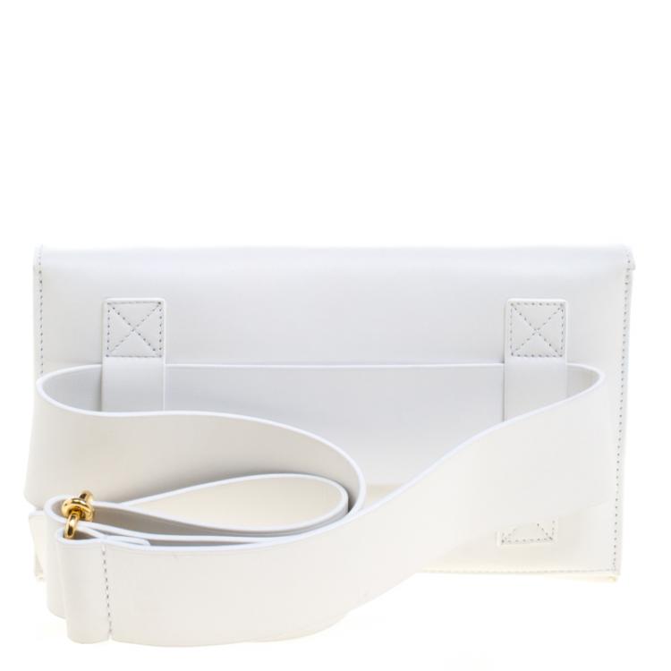 Pre Owned Celine White Leather Bum Waist Bag