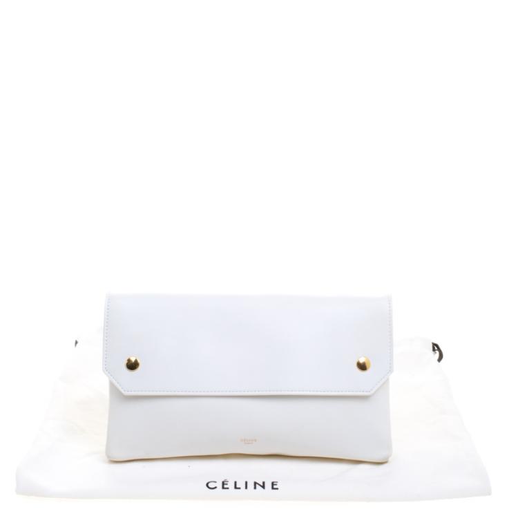 Pre Owned Celine White Leather Bum Waist Bag