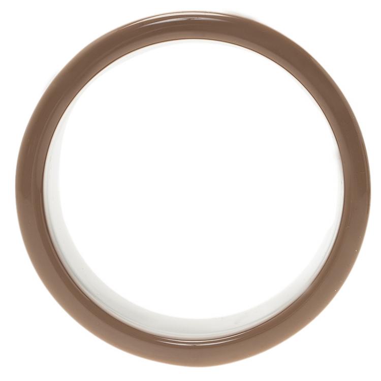 Pre Owned CH Carolina Herrera Beige Extra Wide Cuff Bracelet Size L