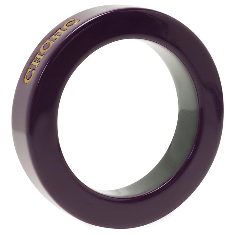 Pre Owned CH Carolina Herrera Purple Resin Bracelet