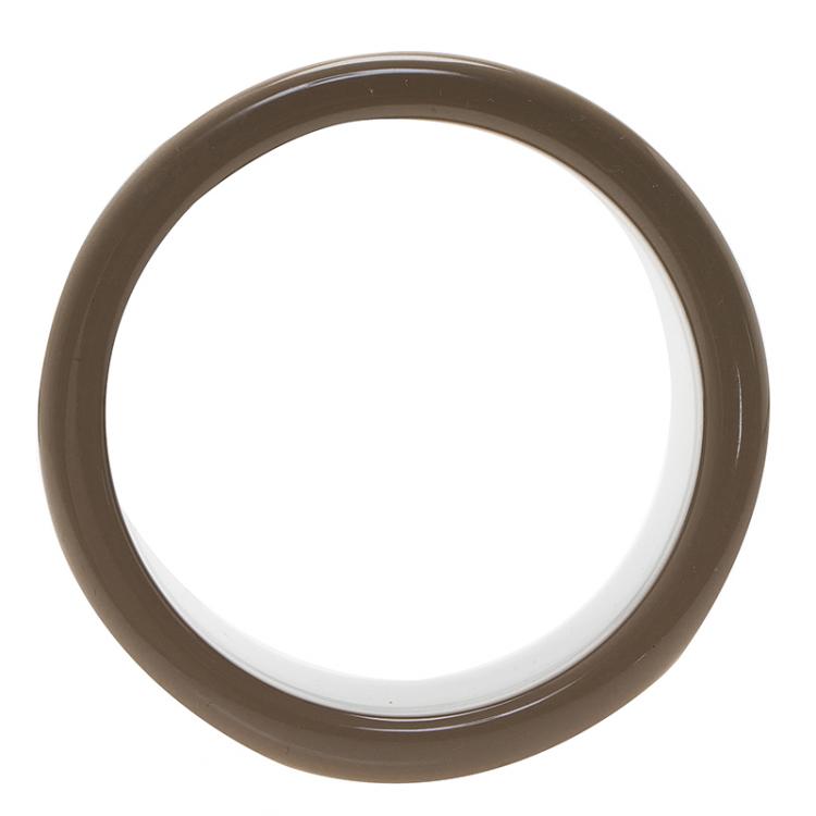 Pre Owned CH Carolina Herrera Beige Extra Wide Cuff Bracelet