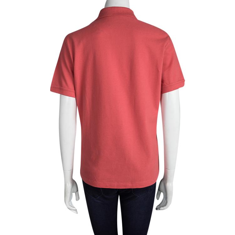Pre Owned CH Carolina Herrera Pink Short Sleeve Polo T-Shirt L
