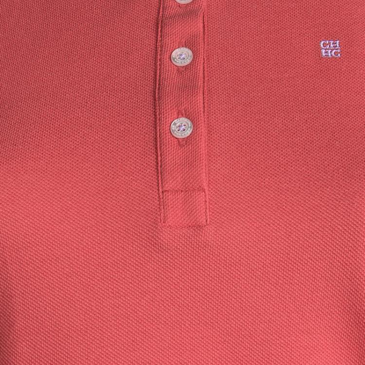 Pre Owned CH Carolina Herrera Pink Short Sleeve Polo T-Shirt L