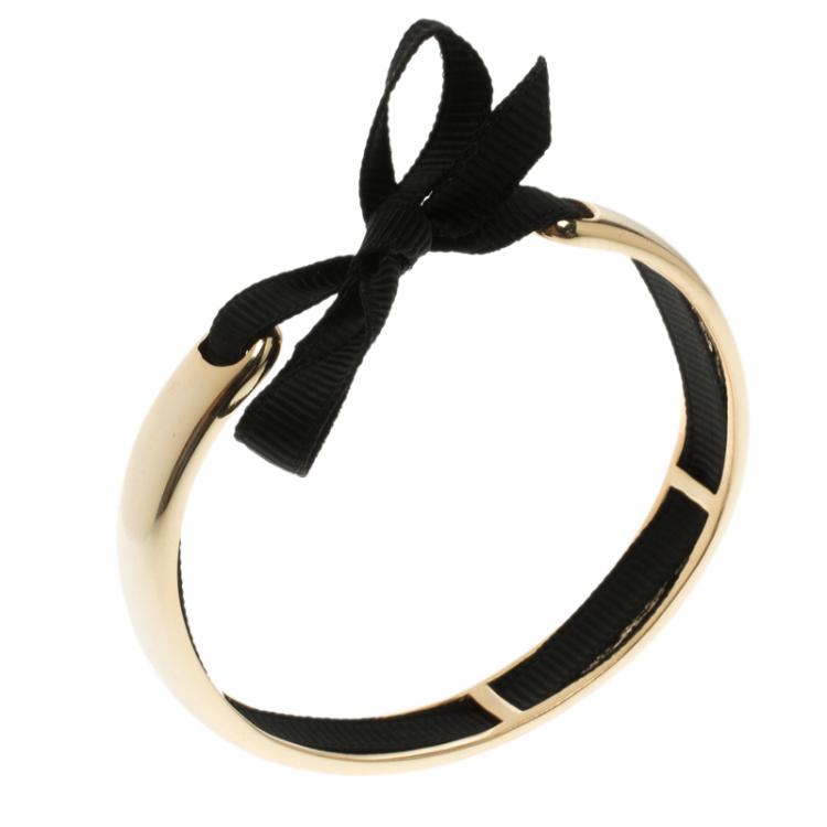 Pre Owned Carolina Herrera Gold Tone Cuff Bracelet