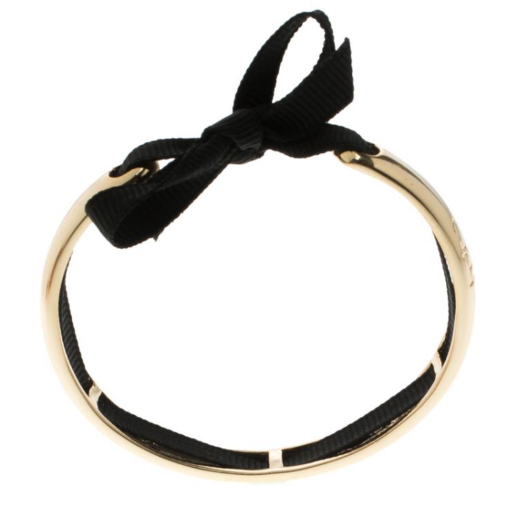 Pre Owned Carolina Herrera Gold Tone Cuff Bracelet