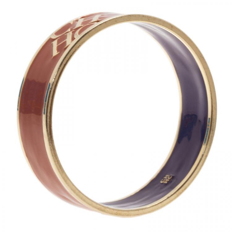 Pre Owned CH Carolina Herrera Orange Bangle Bracelet