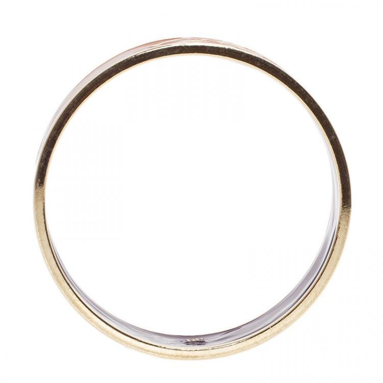 Pre Owned CH Carolina Herrera Orange Bangle Bracelet