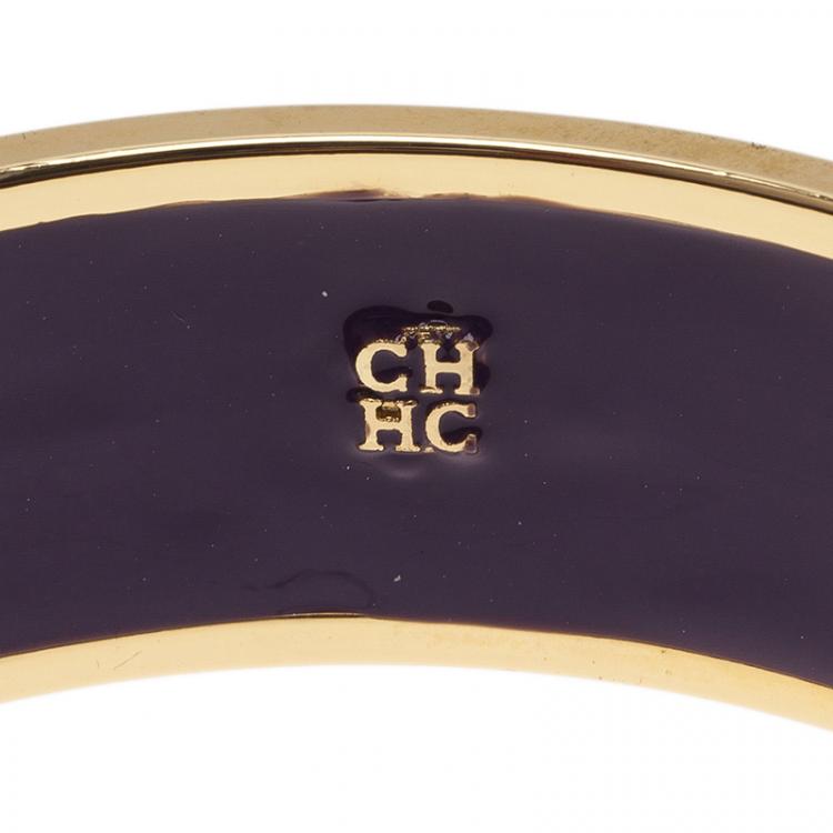 Pre Owned CH Carolina Herrera Orange Bangle Bracelet