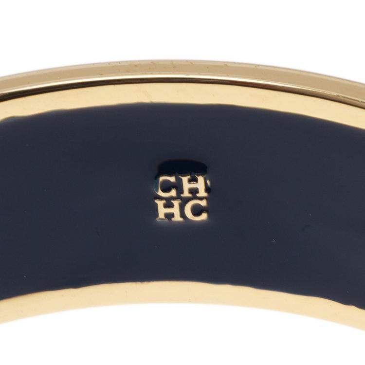 Pre Owned CH Carolina Herrera White Bangle Bracelet