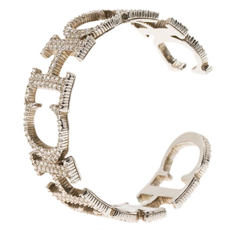 Carolina Herrera Black Plastic Cuff Bracelets Limited Edition Gold logo CH  | eBay