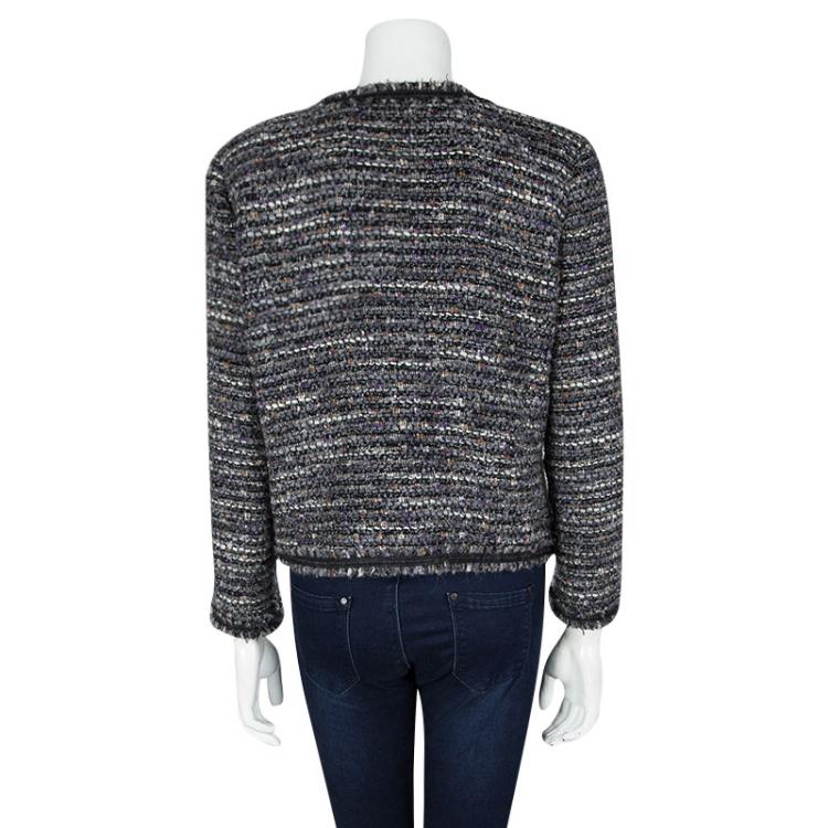 Pre Owned CH Carolina Herrera Multicolor Boucle Jacket L