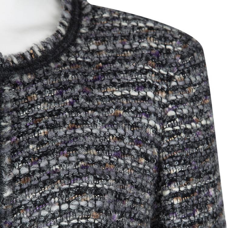 Pre Owned CH Carolina Herrera Multicolor Boucle Jacket L