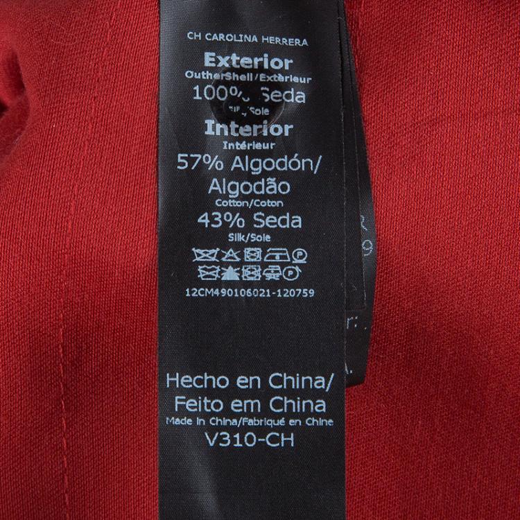 Pre Owned CH Carolina Herrera Taffeta Maxi Skirt L